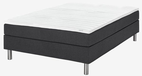 Boxspring posteľ 140x200 cm TYSSA čierna mäkká PU