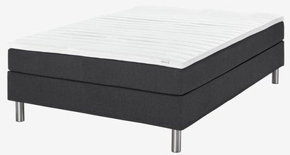 Boxspring posteľ 140x200 cm TYSSA čierna mäkká PU