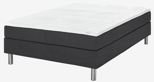 Boxspring posteľ 140x200 cm TYSSA čierna mäkká PU