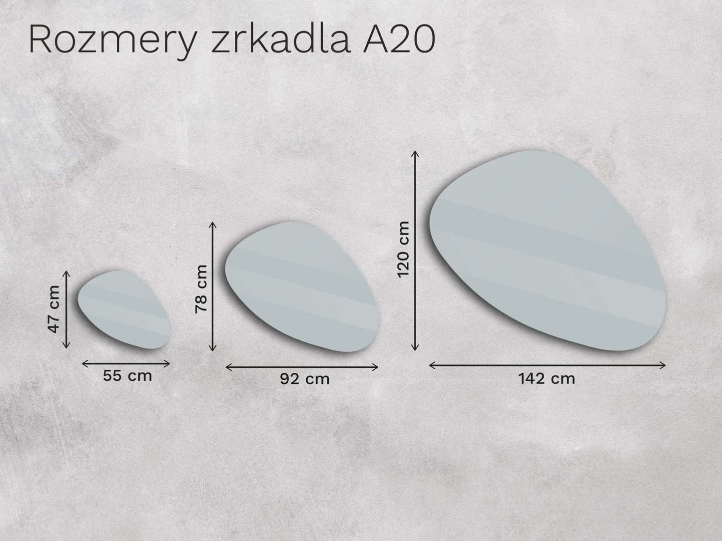 Organické LED zrkadlo s osvetlením A20